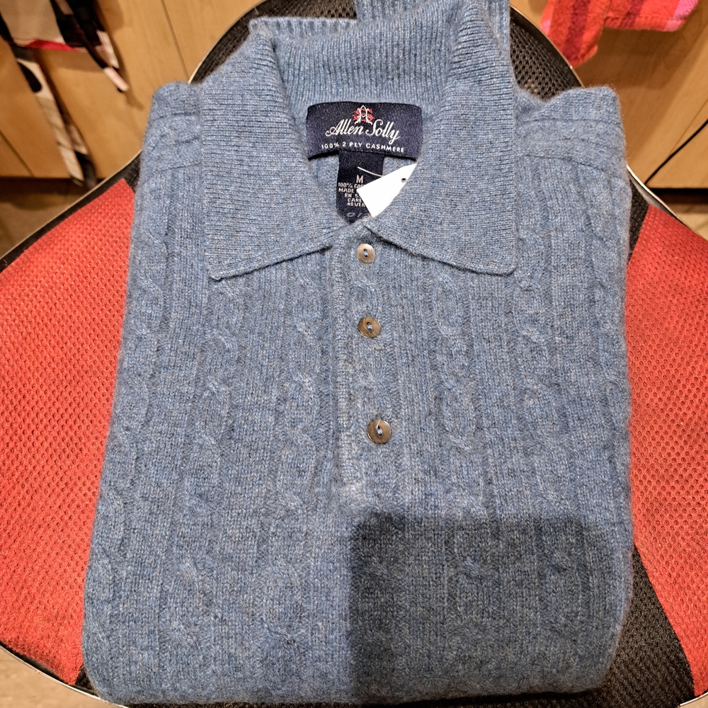 Allen Solly Blue Cable Knit Sweater